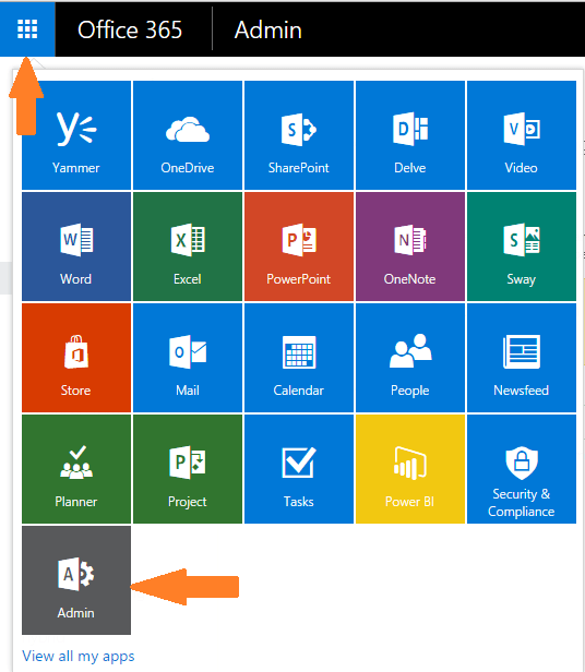 download office 365 admin center