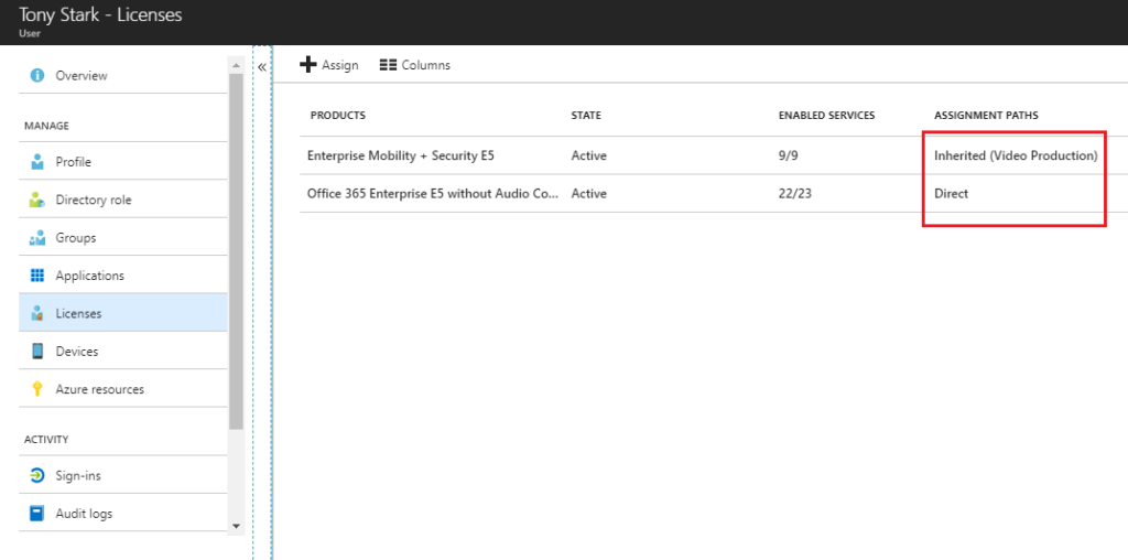 office 365 license assignment nested groups