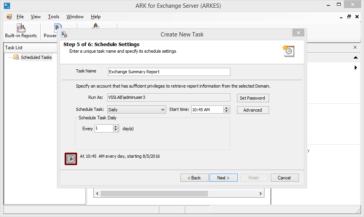 Create multiple Exchange Server data collection tasks and runs them at scheduled intervals