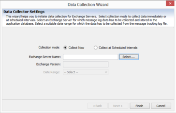 Collects data from the Message Tracking Log files of the Exchange Server