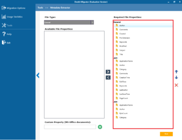 Extract metadata from documents in file shares